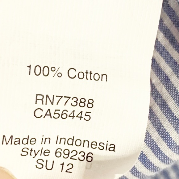 J. Crew Cotton Pinstripe Partial Buttoned Collared Lightweight Long Sleeve Top - Picture 7 of 8